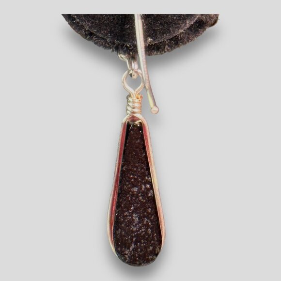 Handmade Red & Black Teardrop Dangle Earrings With Silver Hooks - Lightweight & - Picture 6 of 10